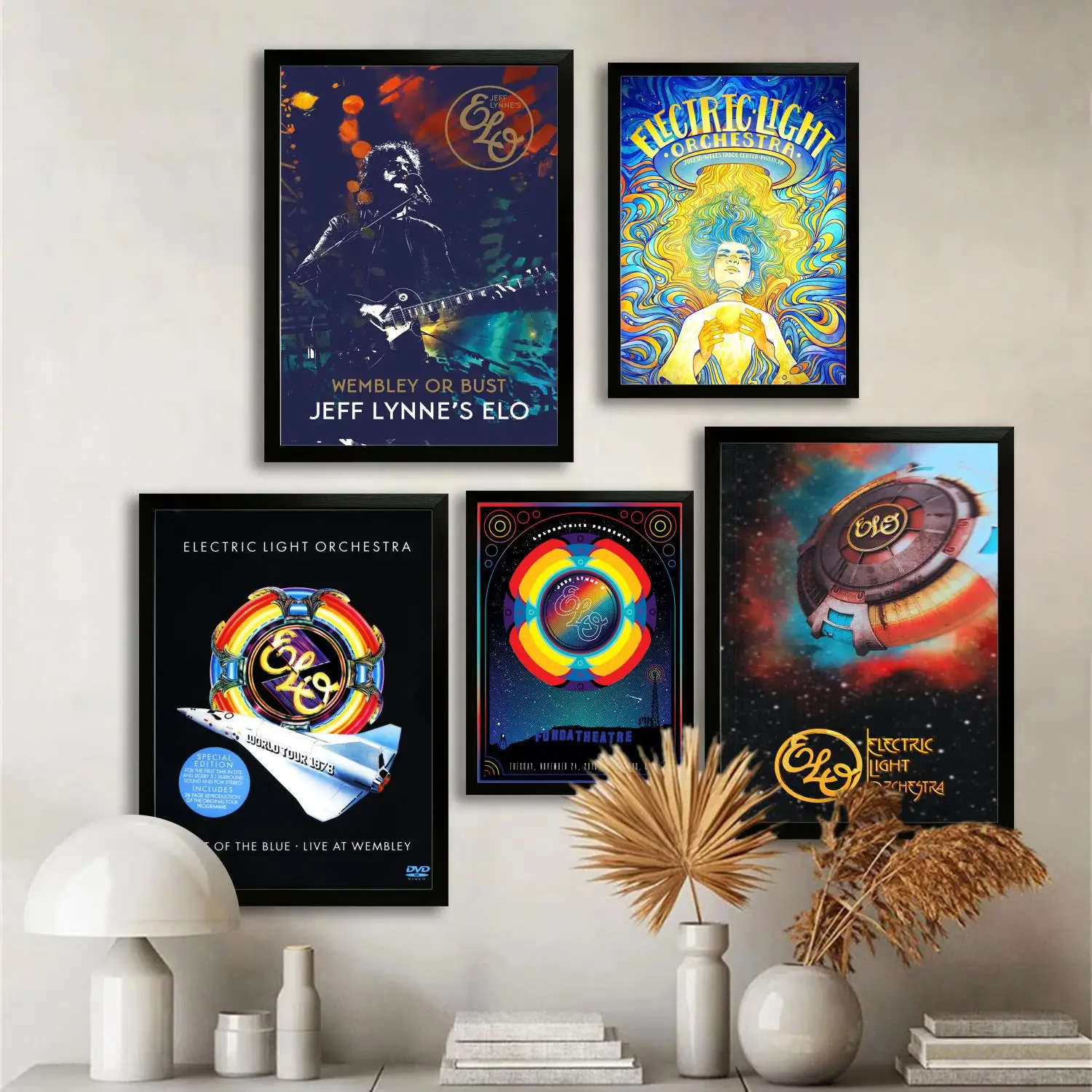 ELO Electric Light Orchestra Singer Холст Художественный постер и настенное искусство, картина с принтом, современный декор для семейной спальни