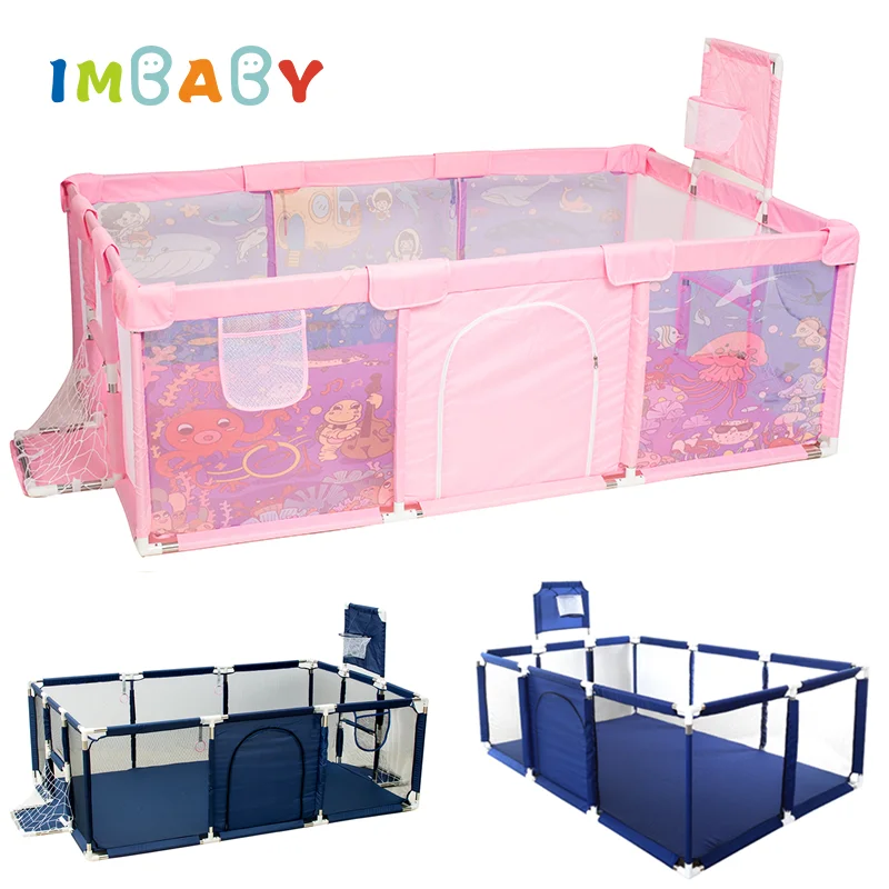 Детский манеж IMBABY, домашняя детская игровая площадка, безопасность для детских шариков, бассейн, разнообразные игры, манеж для детей, детский забор