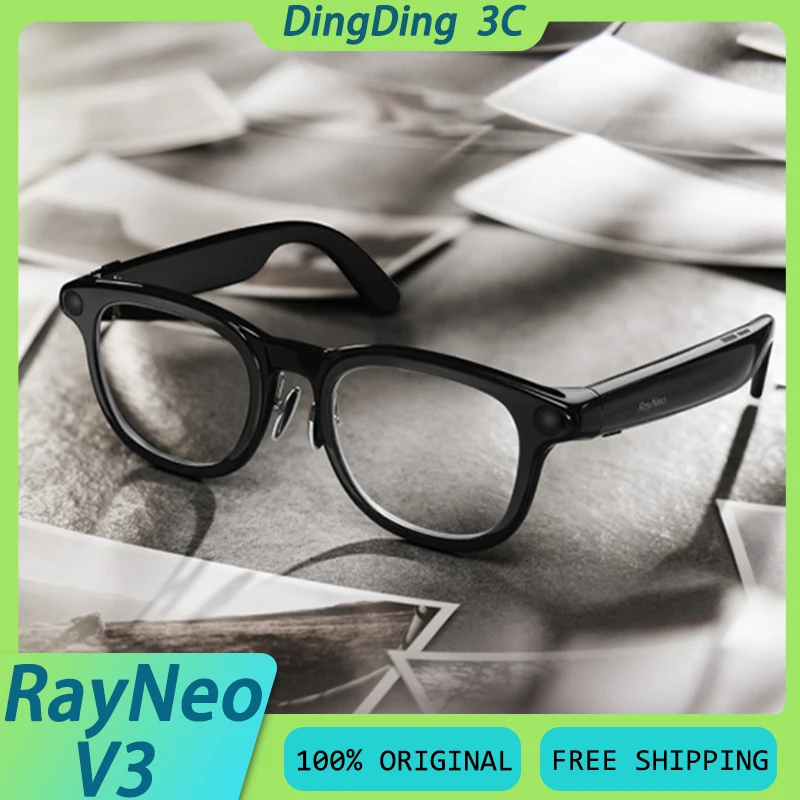 Rayneo V3 AI Очки для фотосъемки Sony IMX681 5P LENS Беспроводное Bluetooth Голосовое управление Полный массив Микрофон Аудио Умные очки на заказ