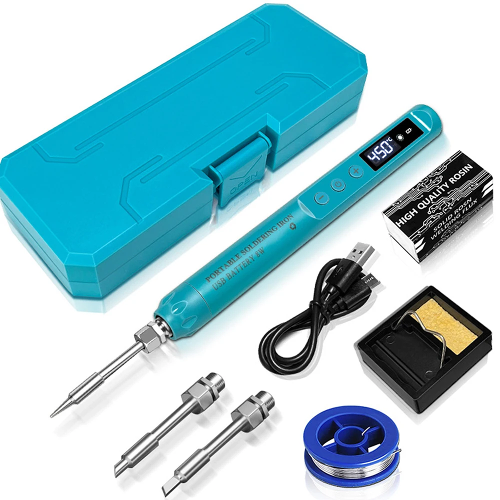 Мини-портативный цифровой USB-паяльник со светодиодным дисплеем, перезаряжаемая батарея, DIY электроника, ремонт бытовой техники, наборы для пайки
