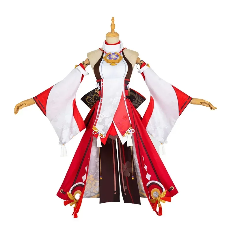 Фото Игра Genshin Impact Yae Miko Косплей Костюм Yae Miko Guuji Yae Cos Парики Обувь Игры Униформа Платье Наряды Костюмы на Хэллоуин №4