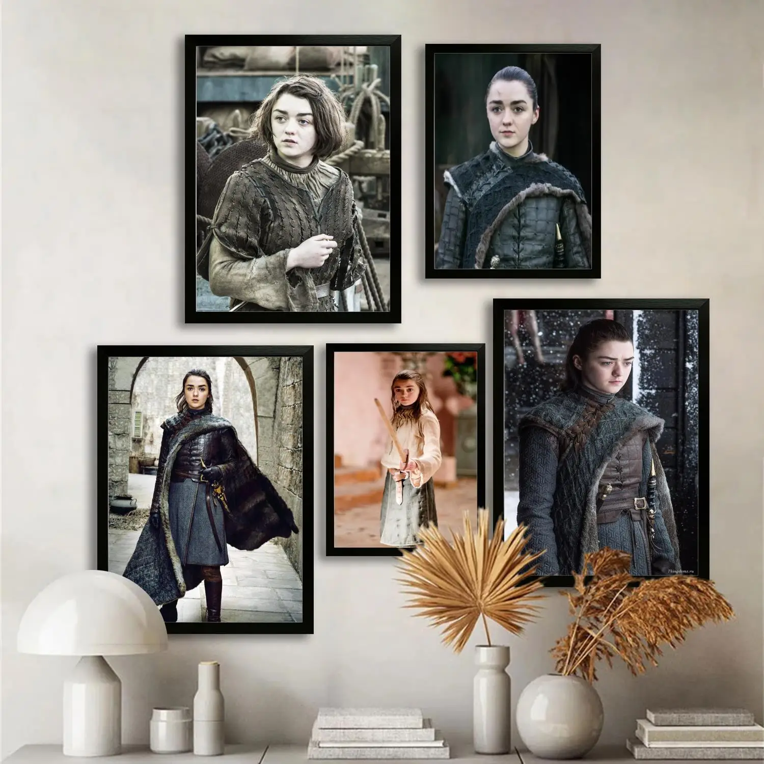 Arya Stark Game Role Холст Художественный постер, настенная художественная картина с принтом, современные семейные постеры для декора спальни, декоративная живопись