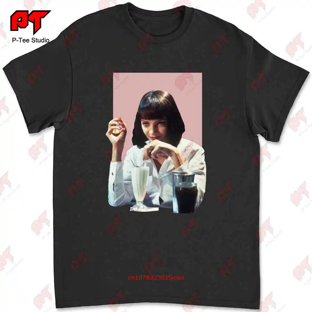 Криминальное художественное изображение Uma turman 5 долларов, футболка Shake Mia Wallace 1994 4CGJ