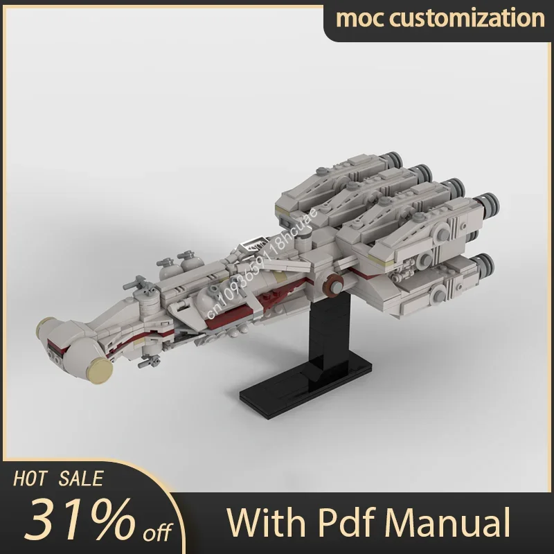 677 шт. Moc Star Battle Tantive IV микромасштабная модель флота, строительные блоки, кирпичи, креативная сборка, образовательный подарок