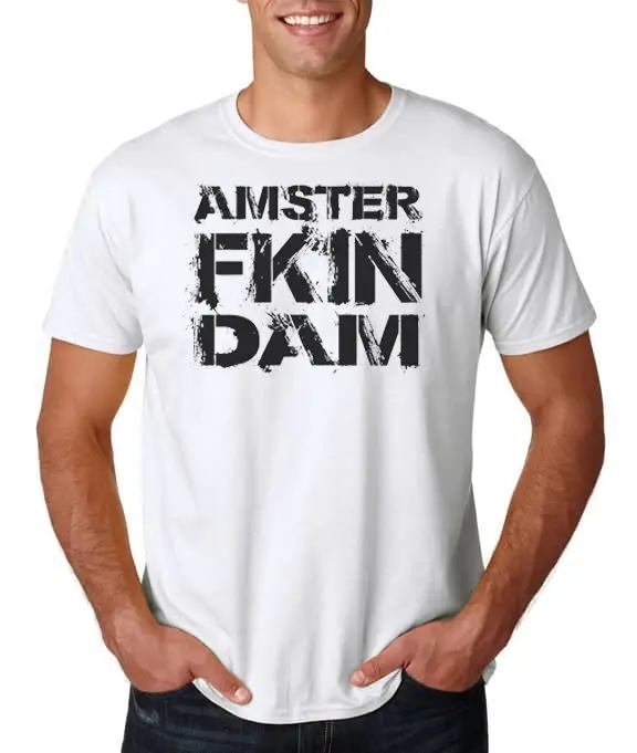 Амстердам амстер Fkin Dam Футболка белая Голландия