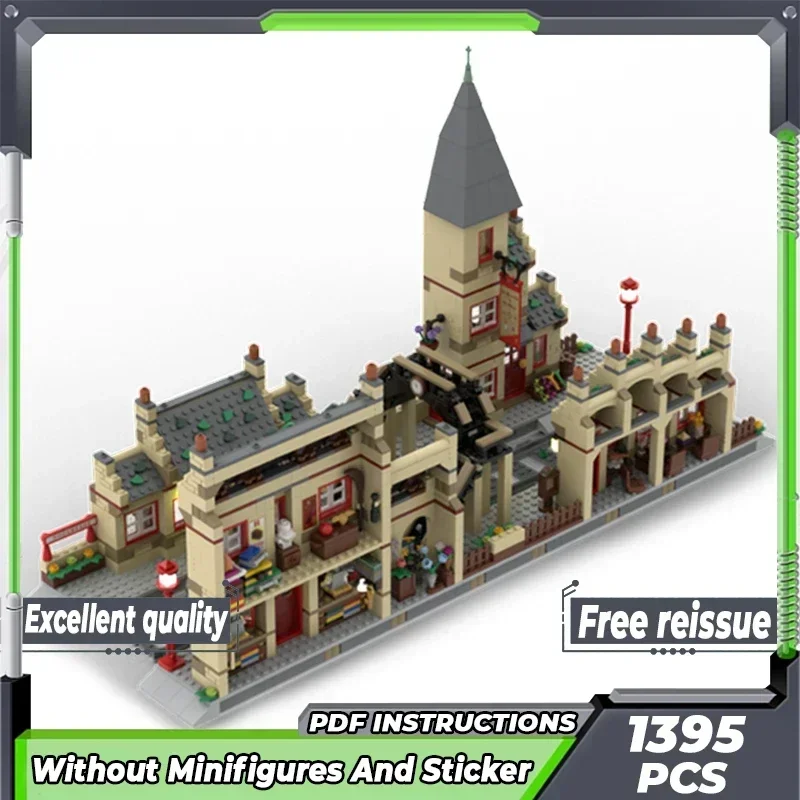 Фото Модель фильма Moc Building Bricks Hogsmeader Station Extension Technology Модульные блоки Подарки Рождественские игрушки Наборы для самостоятельной сборки №2