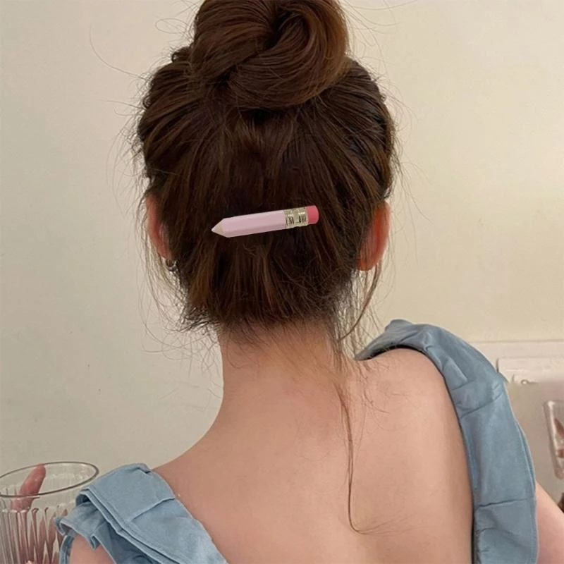 Фото Fun Pencil Styles Hair Clip для детской школьной мероприятия Secure Grip Duckbill Clip для ученической повседневной одежды и №4