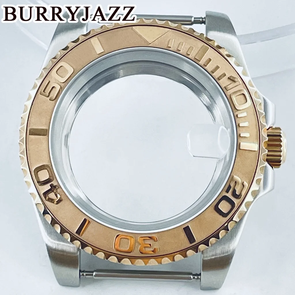 BURRYJAZZ 40 мм Подсветка GMT NH35 NH36 NH34 NH38 NH70 NH72 ETA2824 PT5000 часы Чехол сапфировое стекло керамическая/алюминиевая рамка