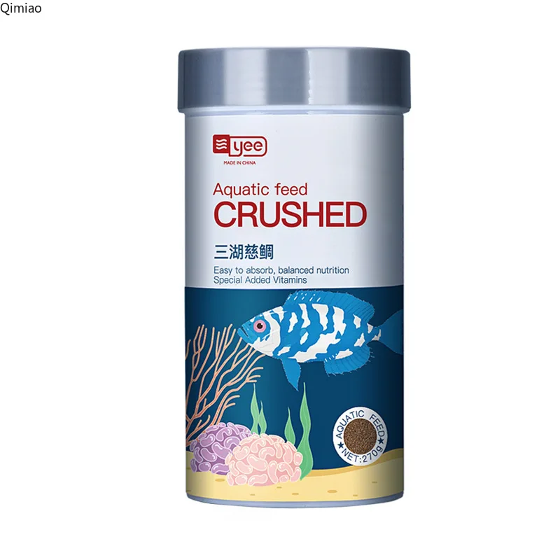 Cichlids Пищевой водный корм, измельченный, легко впитывается, улучшающий цвет, маленькая корм для тропических рыб, тонущий тип