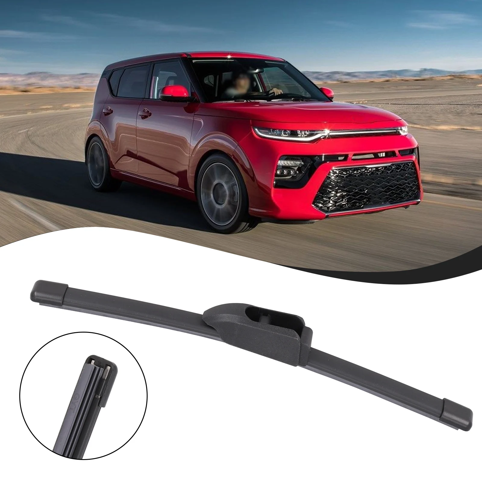 Фото 1 задний стеклоочиститель из АБС-пластика, подходит для Kia Soul 2019-2023 98850-K0000, задний стеклоочиститель, сменный автомобильный аксессуар, черный цвет №4