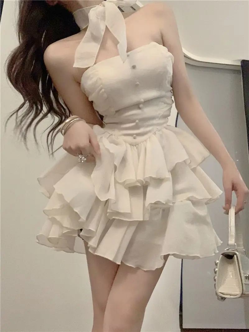 Gagarich Sweet Spicy Girl Tie Bow без бретелек платье средней длины летнее новое стильное однолинейное дизайнерское платье с завязкой на талии торт Vestidos