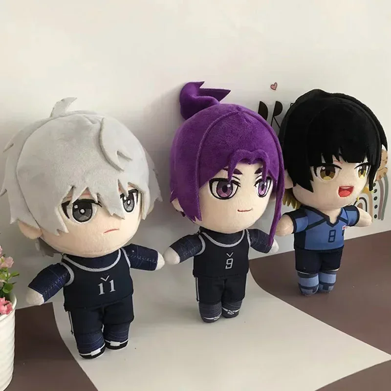 Фото 20 см аниме Blue Lock плюшевая игрушка Isagi Yoichi Seishiro Nagi Reo Mikage плюшевая кукла косплей мягкая подушка подарок на день рождения и Рождество №3
