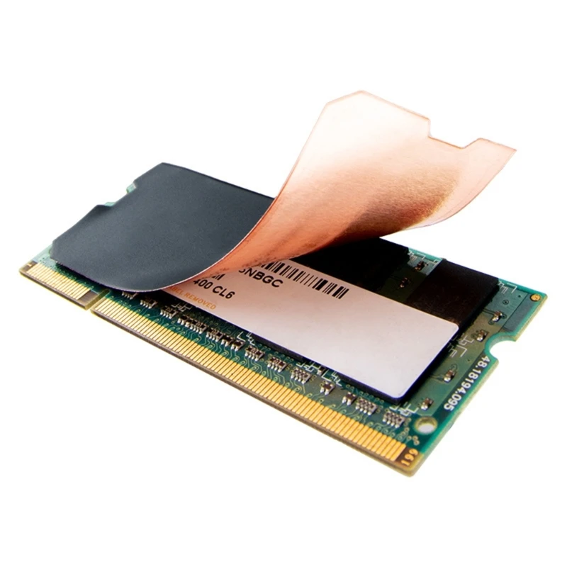 Теплоотвод для памяти ноутбука Чистая медь охлаждающая наклейка DDR4/DDR5 Ультратонкий графеновый радиатор для карты памяти M2 2280