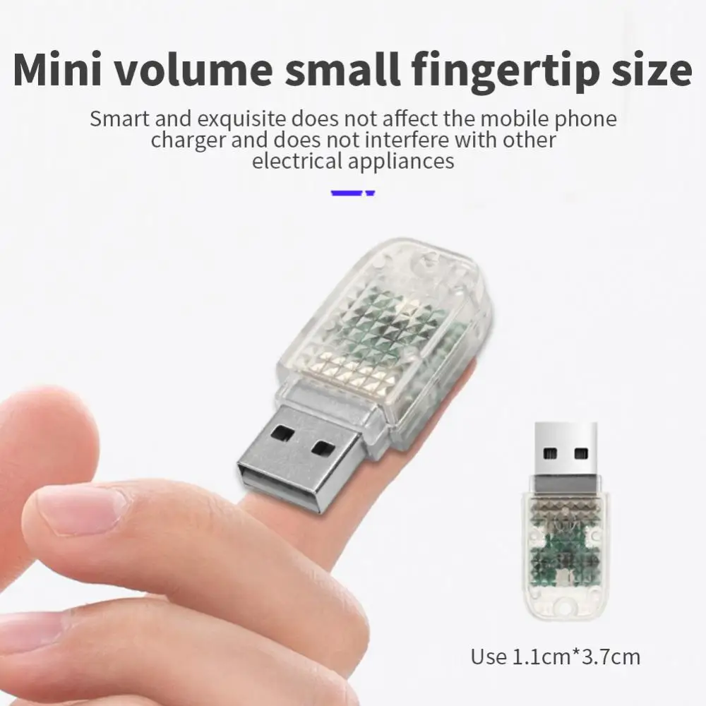 Автомобильные мини-USB светодиодные атмосферные лампы, декоративные атмосферные лампы для интерьера, автомобильные компьютерные портативные лампы для освещения автомобиля