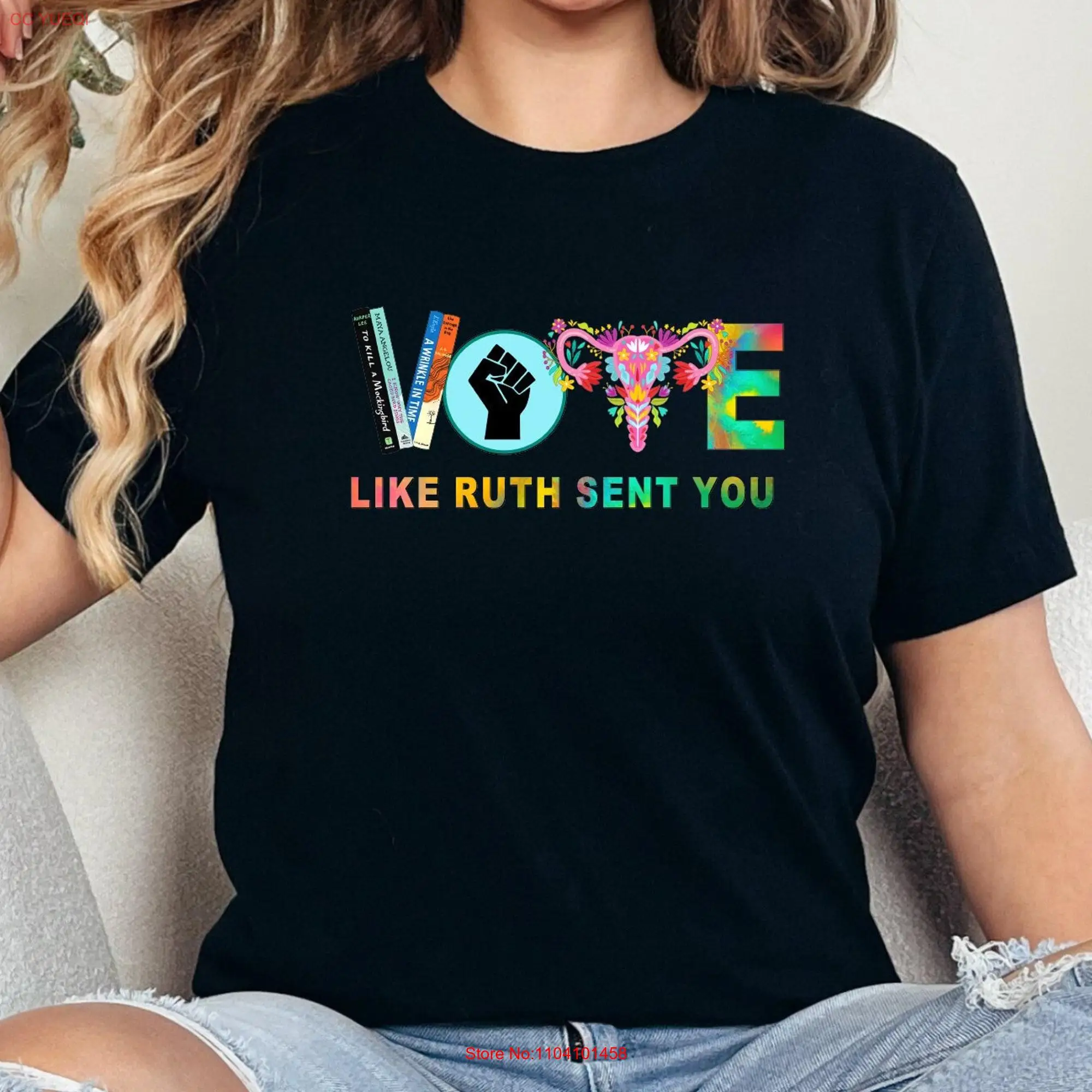Футболка Like Ruth Sent You I DissenT Vote Election 2024 Prawa Abortion RBG 1973 Pro Roe футболка женская с длинными или короткими рукавами