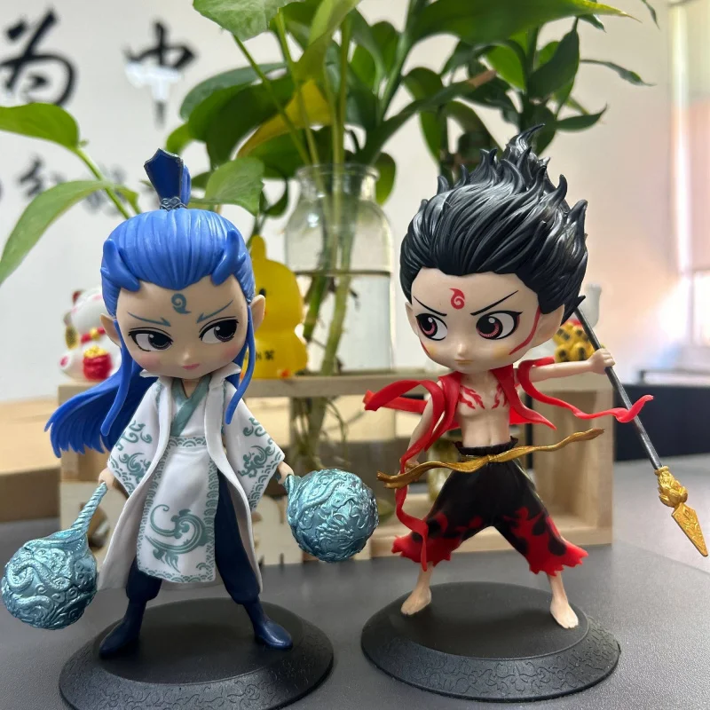Фото Фигурка Ao Bing, игрушка-орнамент【Точечное высокое качество】Nezha Third Prince Makes Waves in the Sea: Детская фигурка демона №2