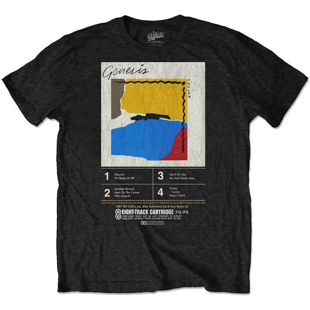 Новинка, черная футболка Genesis Abacab 8 Track
