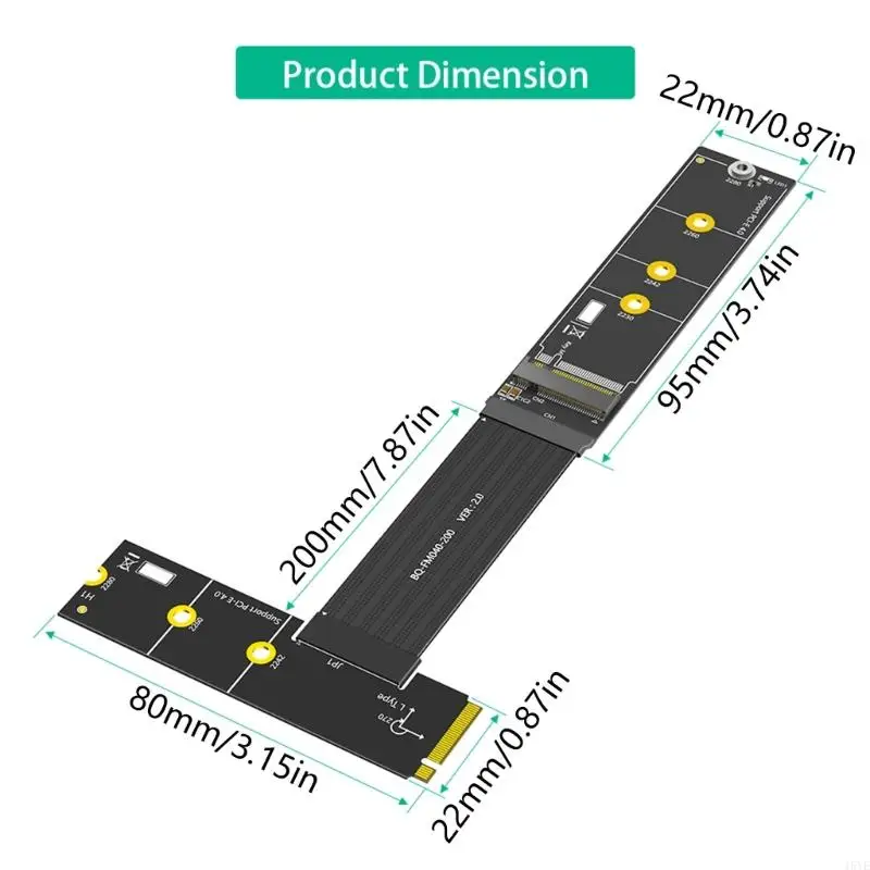 Быстрая скорость M.2 SSDS Extension Cord 20 см для NVME SATAS SSDS Регулируемая ориентация вывода хоста (art.: 3920d1435f1c1) - 3920d1435f1c1