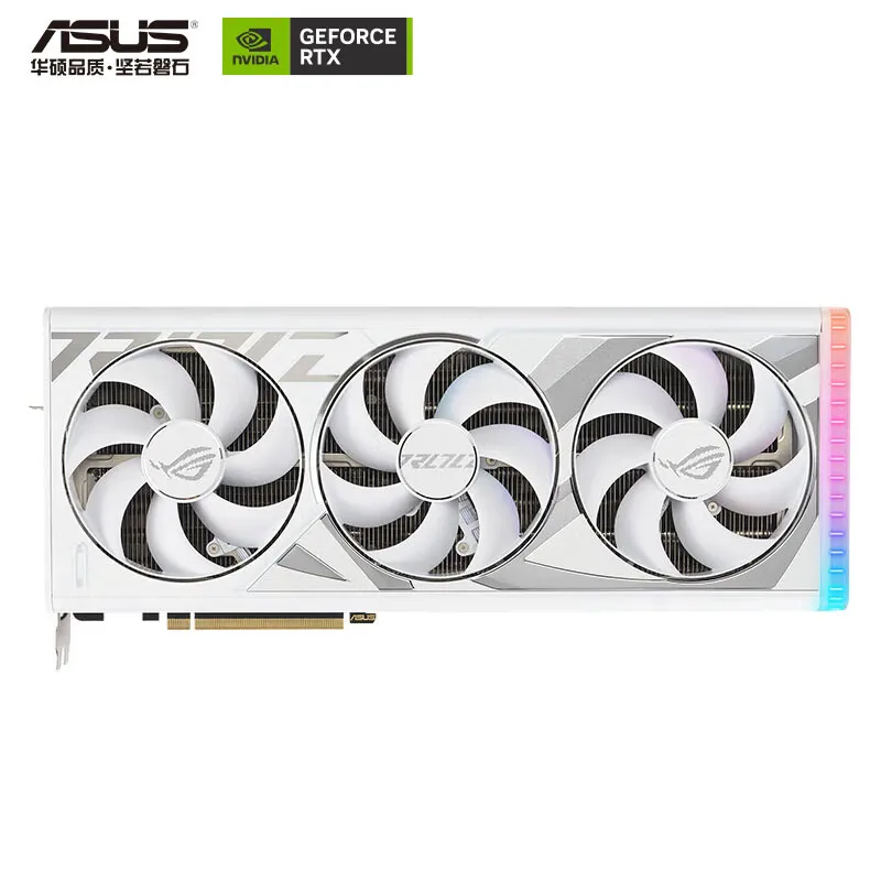 Видеокарта ASUS ROG STRIX RTX 4080 O16G, белая, GDDR6X, 16 ГБ, GPU NVIDIA RTX4080 PCIE4.0 OC, режим 2655 МГц