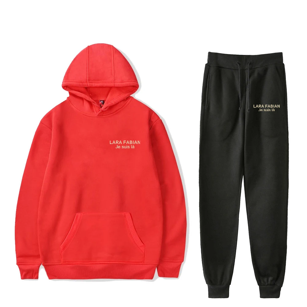 Лара Фабиан вместо ѕ eeиѕ Ià Merch Толстовки Брюки для бега Комплект из двух предметов Толстовки + спортивные штаны Мужчины Женщины Модные комплекты одежды (art.: 3920cbe545346) - 3920cbe545346