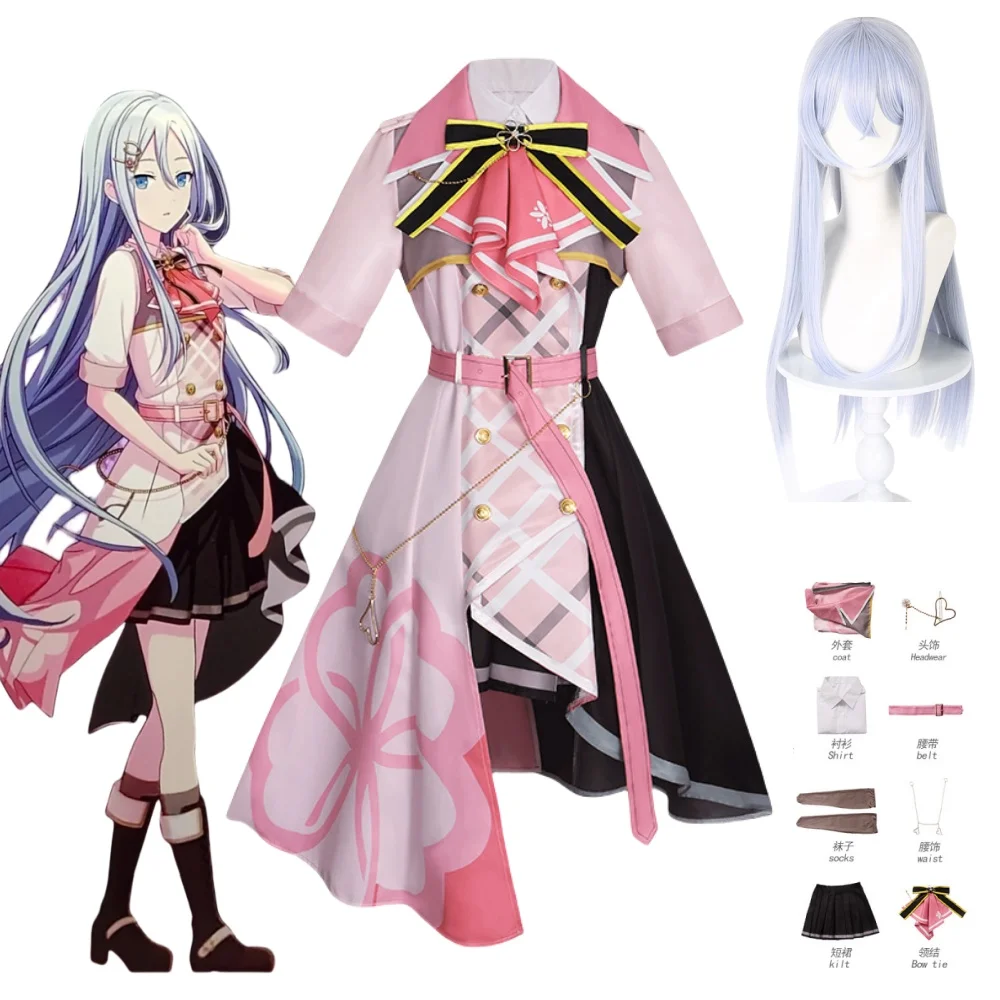 Yoizaki Kanade Sakura C одежда косплей аниме костюм парик игра K розовое платье милая одежда на Хэллоуин