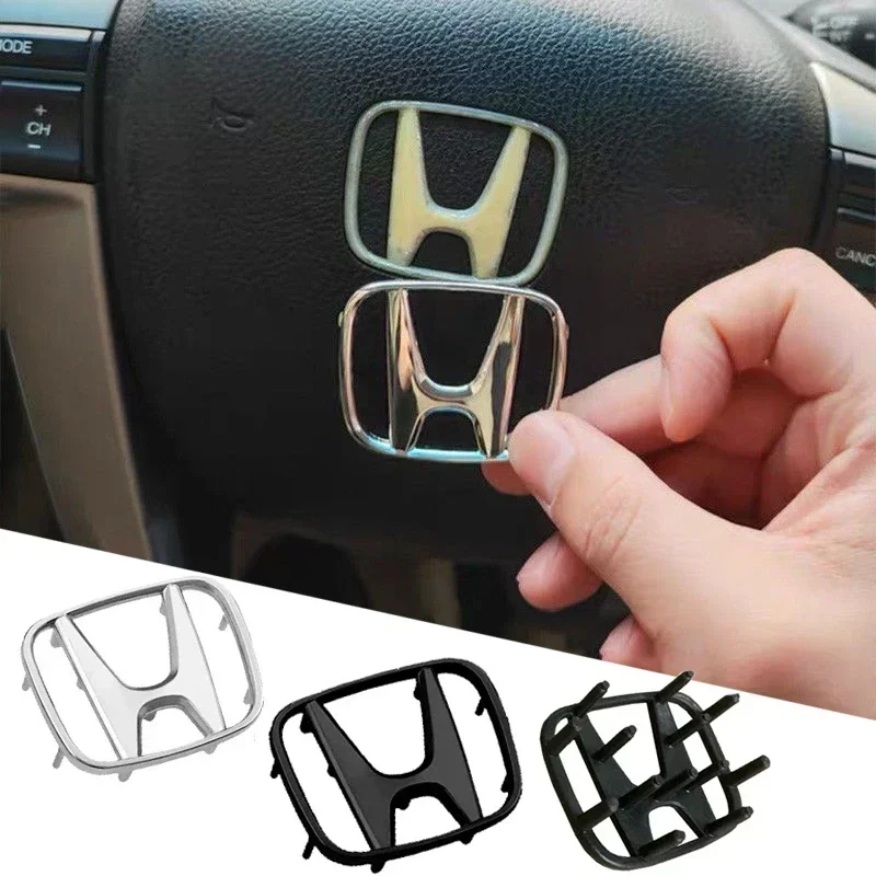 Для Honda 50/53 мм автомобильный руль с центральным логотипом, эмблема, значок Civic Accord CRV HRV, подходит для Jazz City Odyssey Jade Vezel NSX Inspire Внешние аксессуары