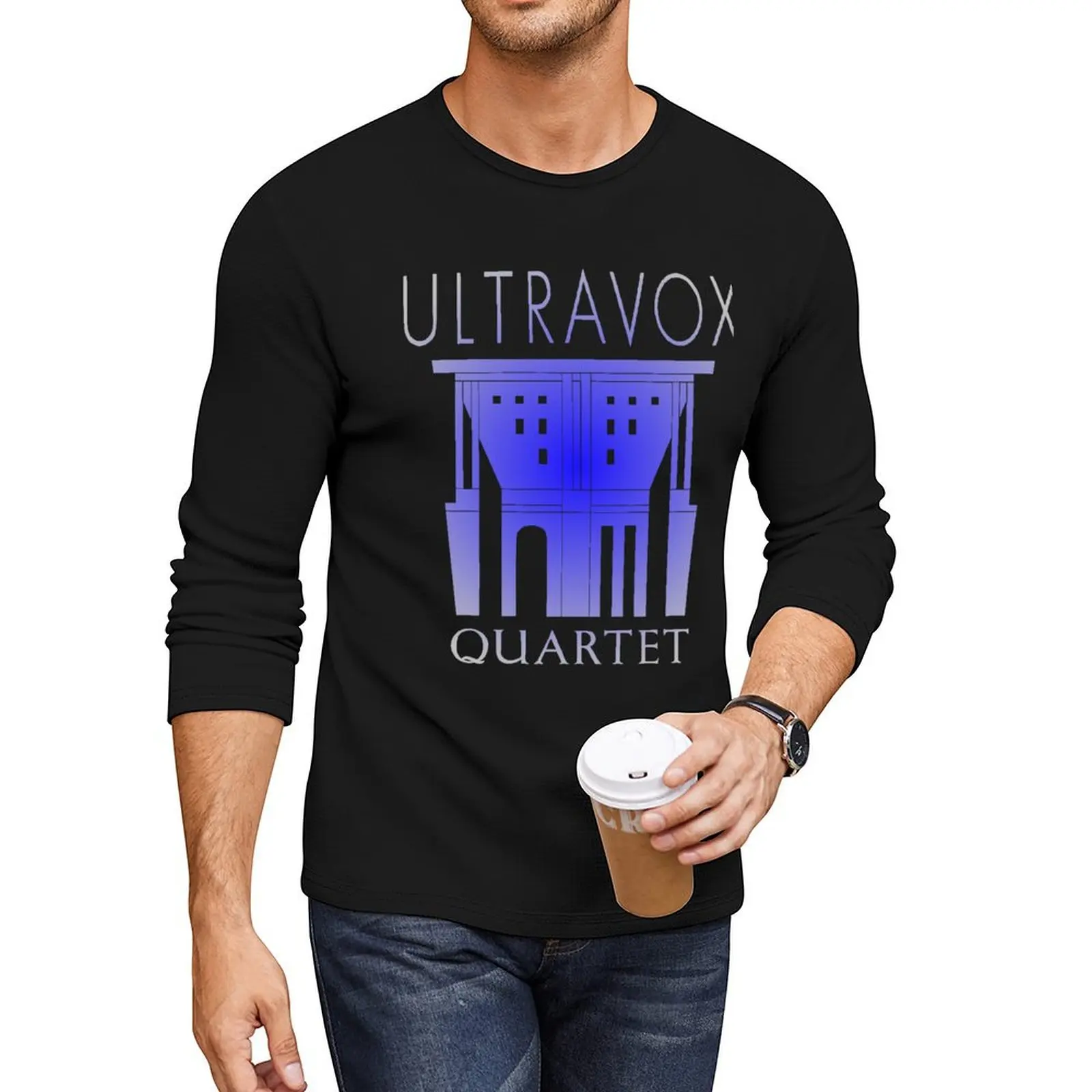 Рубашка Ultravox Quartet, длинная футболка, футболки с рисунком, простые футболки для мужчин