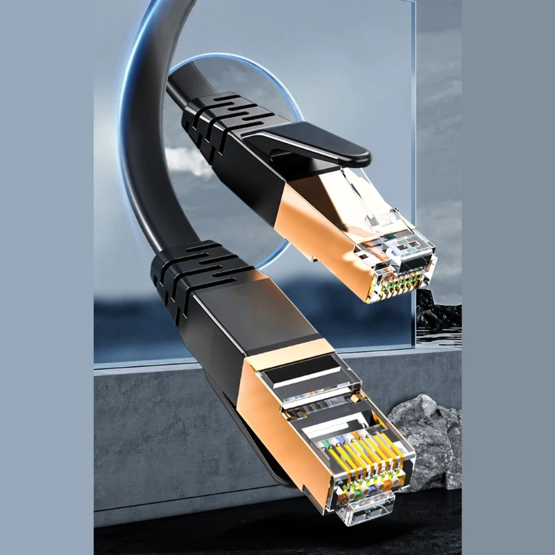 Фото Линия Ethernet Cat7 10 Гбит/с, быстрое соединение 7 Rj45, безопасный сетевой кабель №5