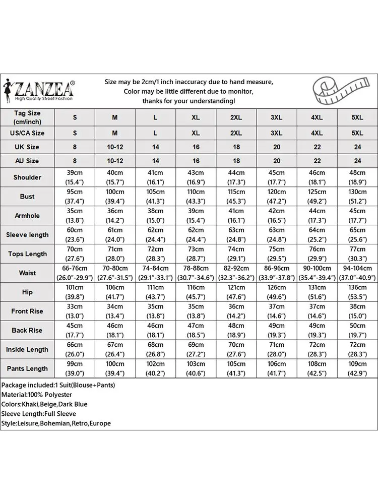 ZANZEA 2 шт. модные женские однотонные рабочие блейзеры, брючные костюмы, комплекты из 2 предметов, осенние топы с длинными рукавами, широкие брюки, комплекты одежды (art.: 3920c98e64d01) - 3920c98e64d01