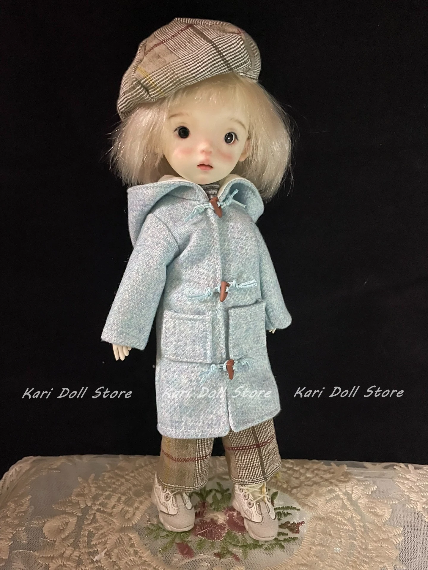 Одежда и юбки Kari Doll 2025 г., розовое, синее шерстяное пальто ручной работы, брюки, детский костюм для куклы Landazz Landoudou