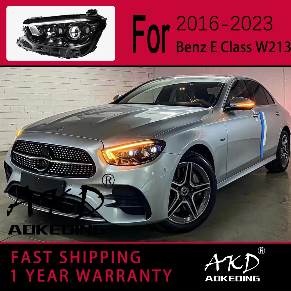 Автомобильные фары для Benz E-Class W213, светодиодные фары 2016-2022 E200 E260 E300, фары Drl, линзы проектора, автомобильные