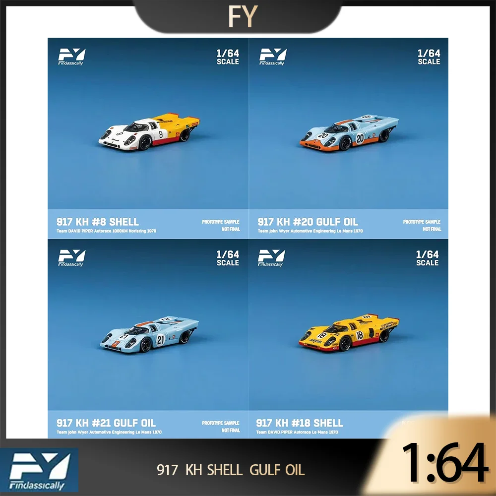 Finclassically FY 1:64 Porsche 917 Martini Shell Ford GT40 24 часа Le Mans 1970 WINNER Литая под давлением модель автомобиля из сплава Коллекция