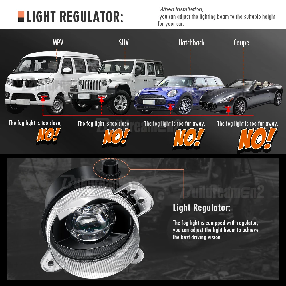 Фото 2 шт., 30 Вт, светодиодные противотуманные фары Canbus в сборе для Skoda Fabia Mk1 2005 2006 2007 2008, автомобильные линзы, противотуманные фары дневного света 8000LM №4