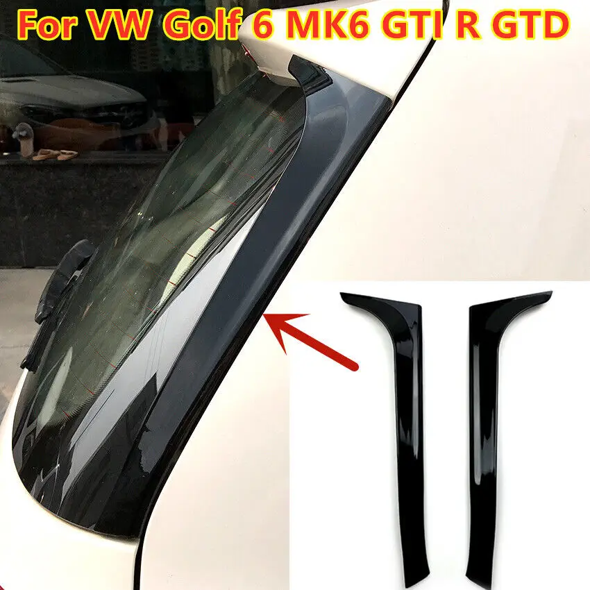 Черный Задний спойлер, боковое крыло, чехол для VW Golf 6 MK6 GTI R GTD 2008 2009 2010 2011 2012 2013