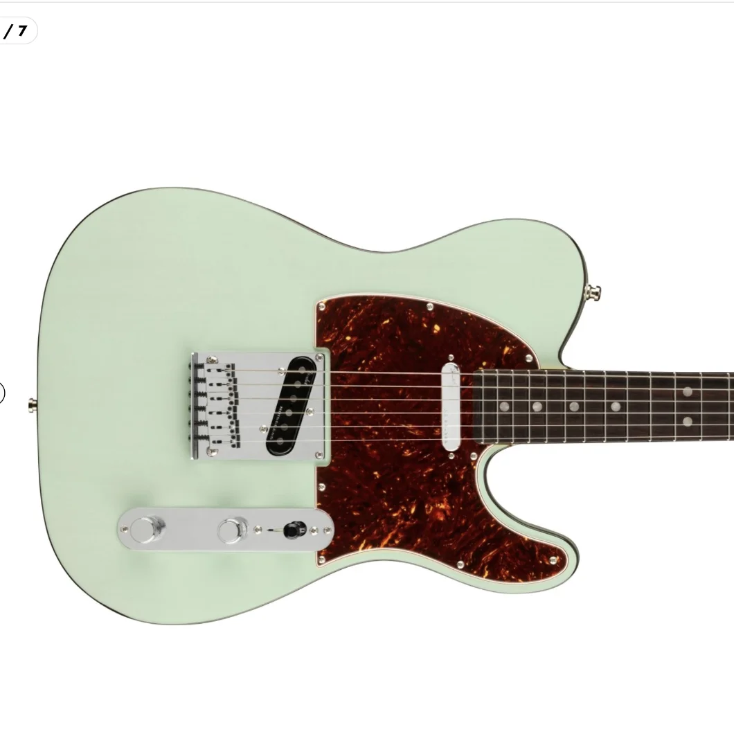 Новый!!! !Высокое качество Surf Green, Электрогитара Ultra Tele, Корпус из твердой ольхи, Красная черепаха, Дешевая Низкая цена