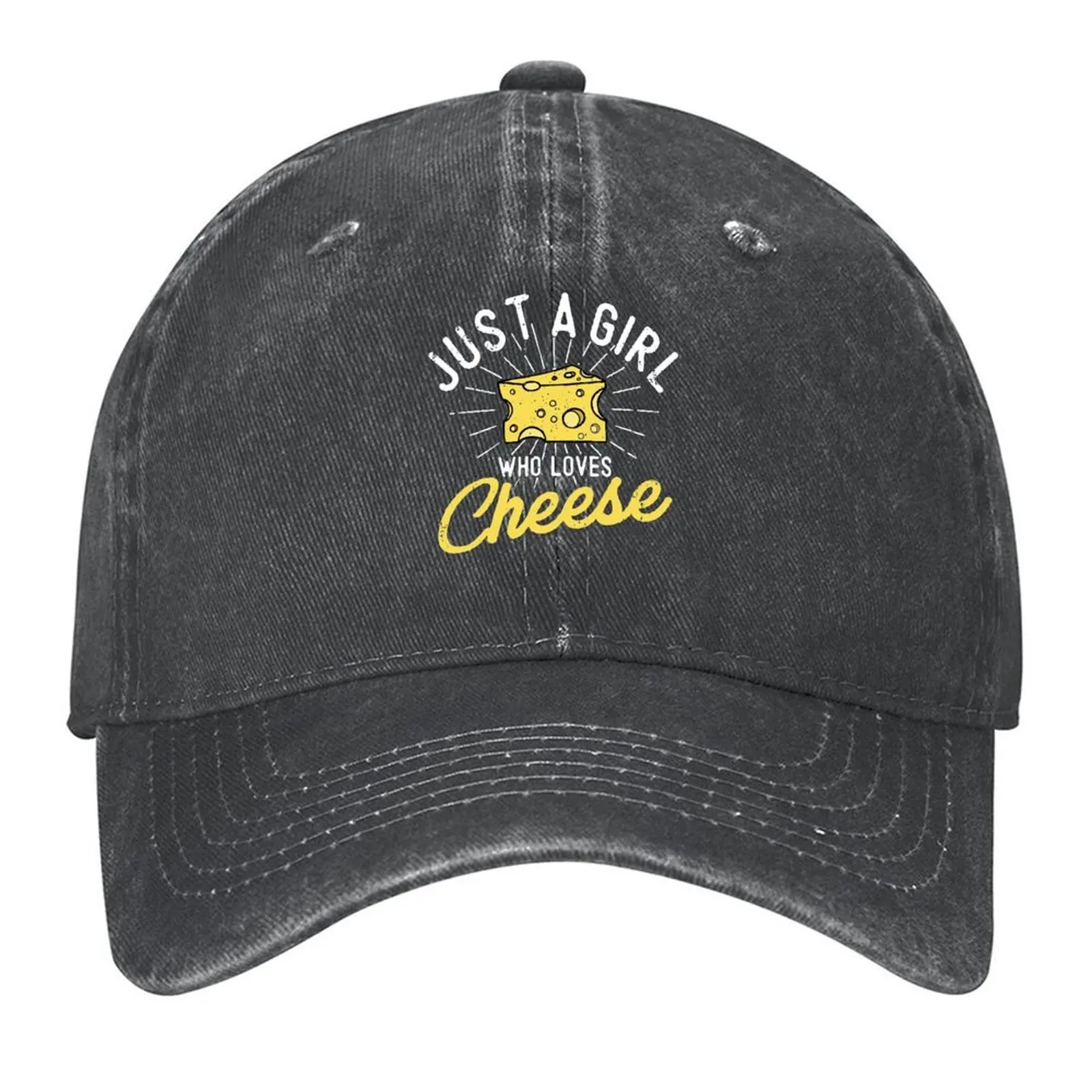 Cheese Girl Funny Cheddar Swiss Cheese Lover Food Humor Подарок Бейсболка Роскошная женская кепка Элитный бренд Роскошная женская и мужская кепка