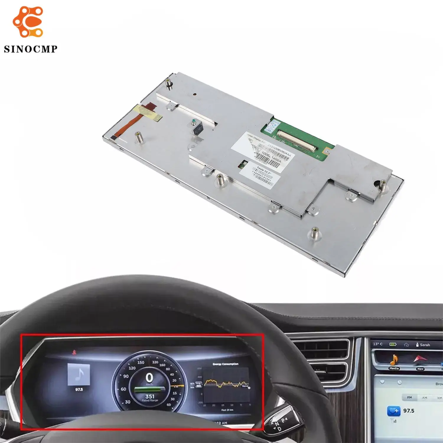 12,3-дюймовый дисплей TX31D06VM2AAA 1039357-00-C 1004788-00-C для Tesla Model S X GEN 1, цифровой приборной панели MCU1 2012-2014