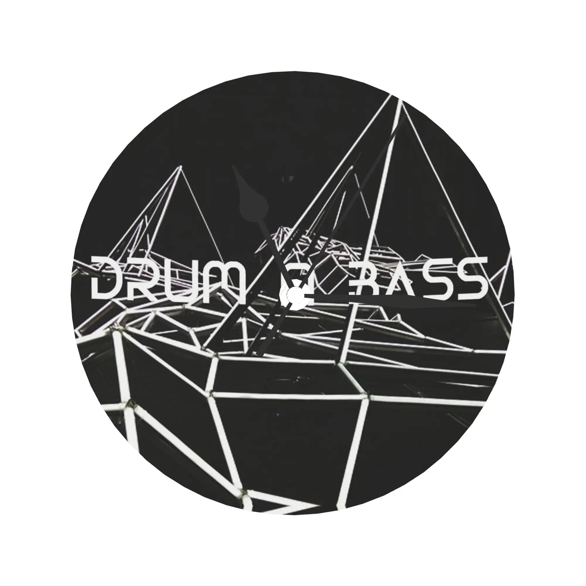 Барабан N Bass-DNB 3D пирамида настенные часы украшение комнаты бесшумные круглые часы для спальни гостиной кухни дома