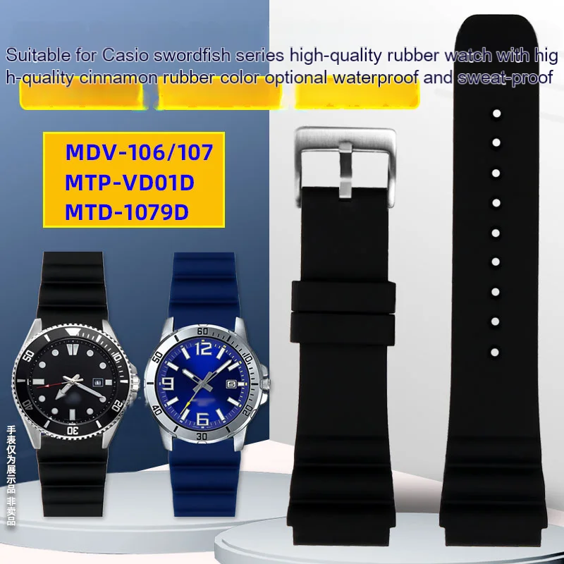 Ремешок для часов CASIO, силиконовый браслет для мужчин в виде рыбы-знака, билета, ворот, аналогичен искусственным магнитам, 20 мм 22 мм