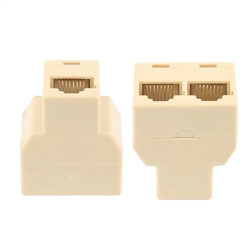 Разветвитель 1 на 2 способа RJ45, гнездовой разветвитель, сетевой Ethernet-Разъем LAN, удлинитель, адаптер, штепсельная вилка, адаптер