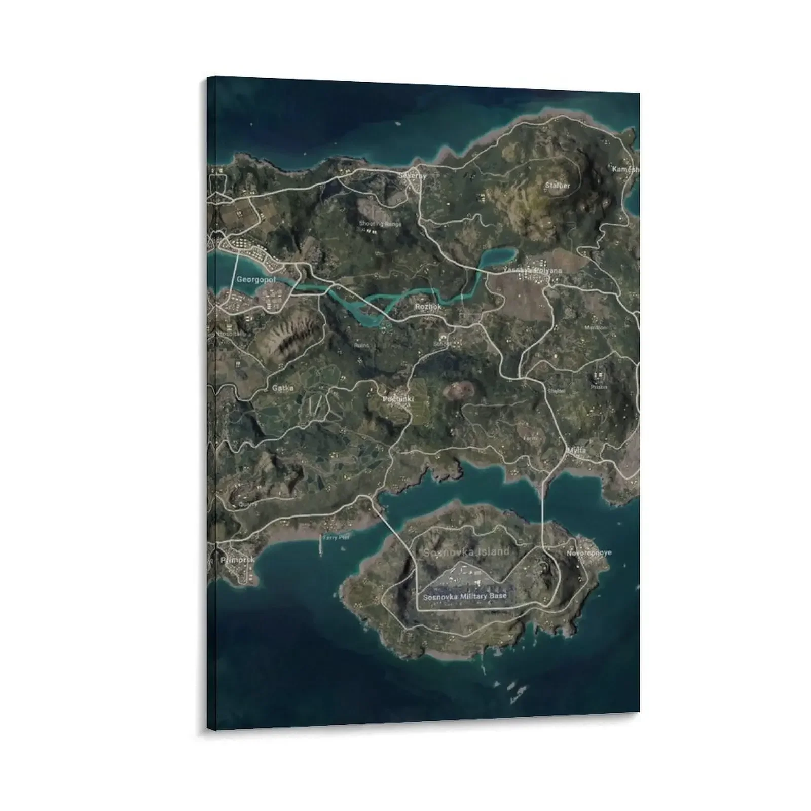 PUBG New Erangel 10000x10000 (10k) постер Холст Картина украшения комнаты эстетическое украшение дома роскошный аниме постер