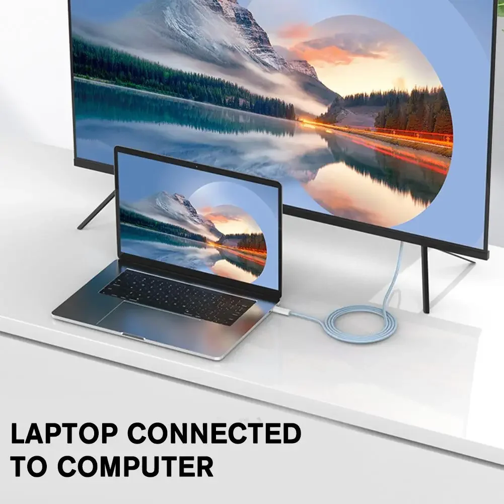 Фото 4K 60 Гц/30 Гц USB-кабель типа C к HDMI-совместимому с PD 100 Вт Thunderbolt 4/3, совместимый для iPhone 15 Air iPad Samsung HDTV №2