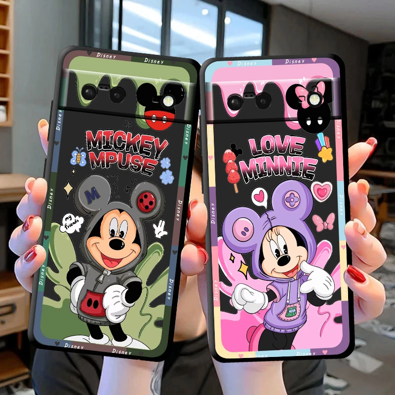 Чехол для телефона Disney Couple с Микки и Минни для Google Pixel 8 7 Pro 6 Pro 6A 5A 5 4 4A XL