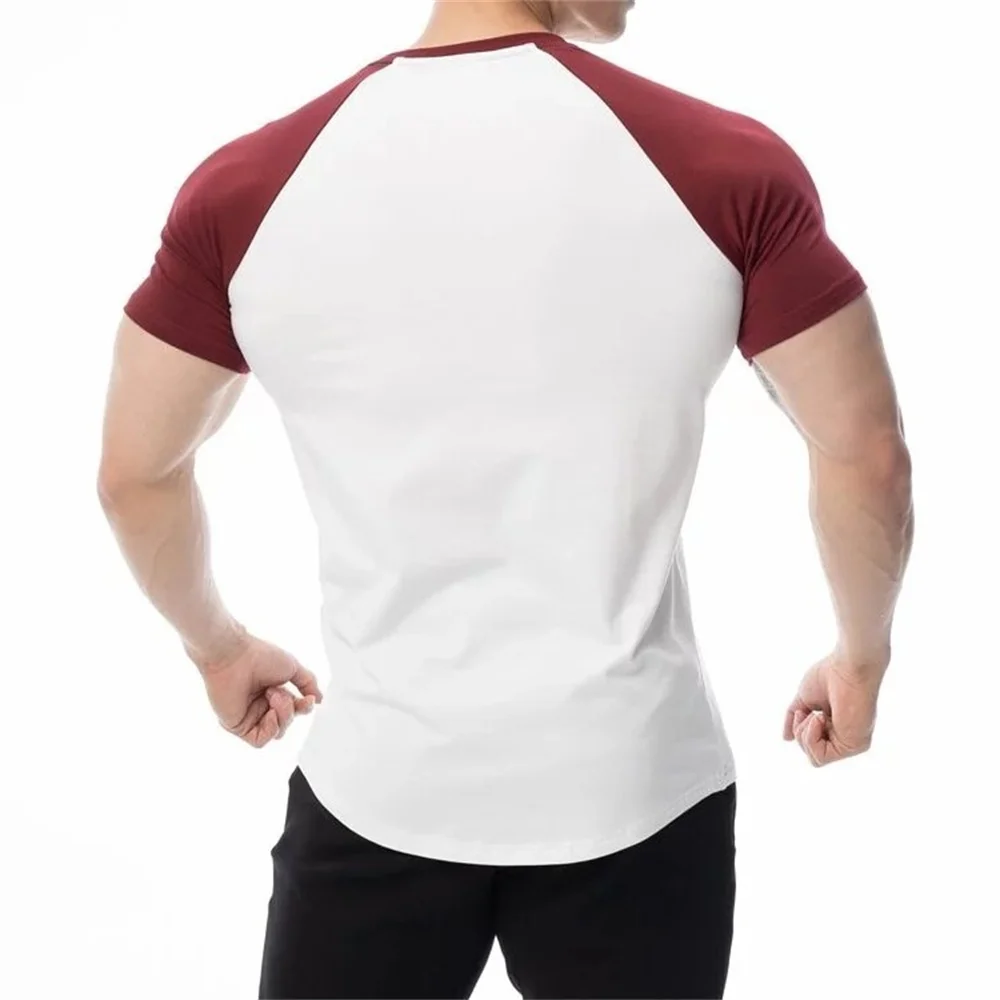 Фото Kaus Oblong Binaraga Katun пучук Atasan Kaus Ketat Kasual Lengan Pendek Pria Pakaian достатal Sulam латикобугаран Gym Musim №5