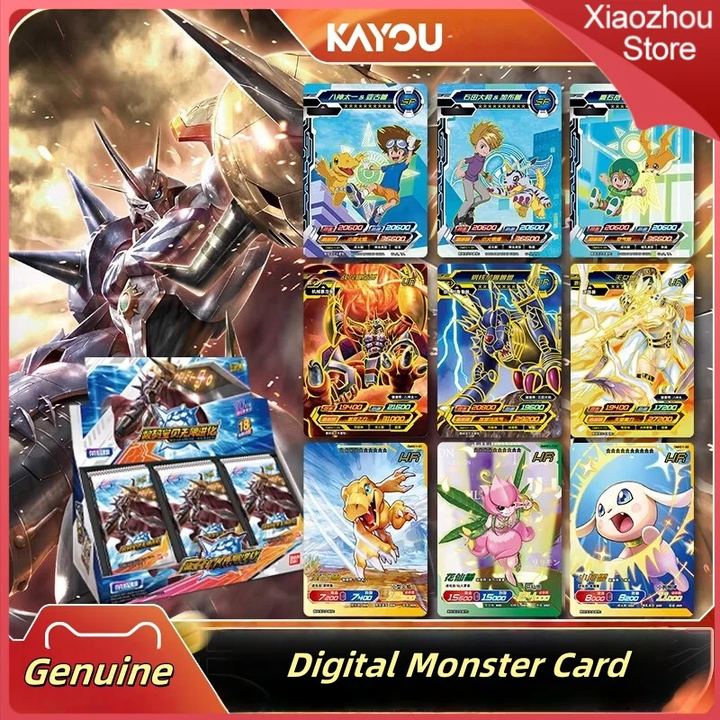 Оригинальная цифровая карта-монстр KAYOU Agumon Yagami Taichi Ishida Yamato Gabumon SP HR, упаковка карт, коллекционные карты, детские игрушки