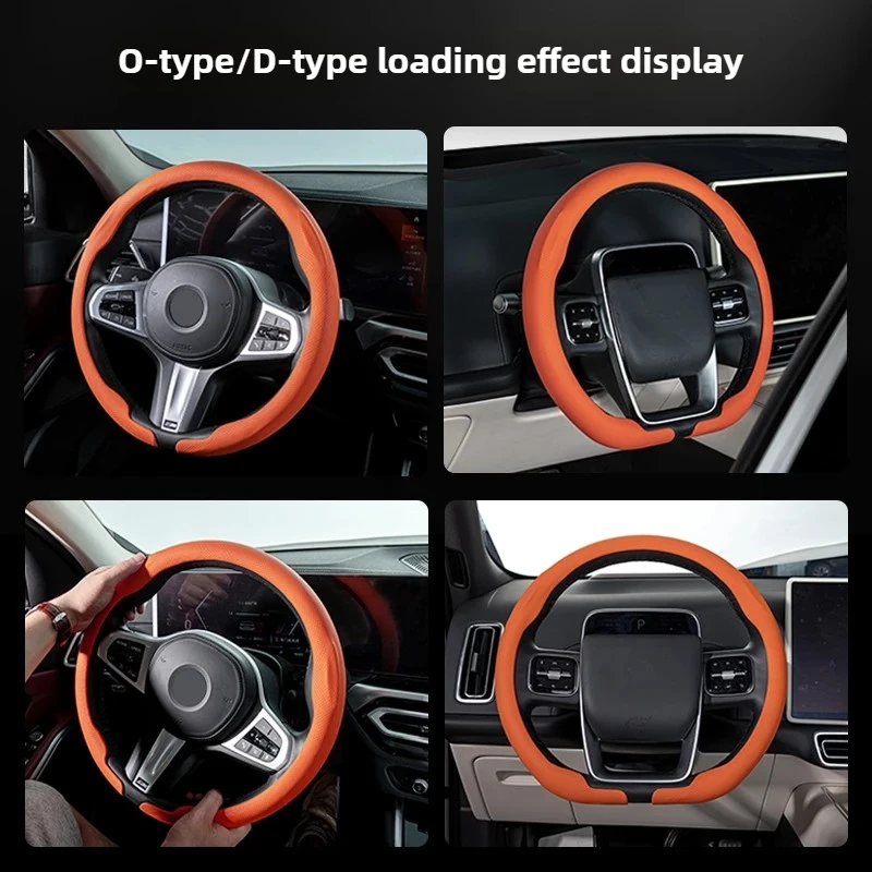 Новый автомобильный чехол на руль из кожи Nappa 38 см, ультратонкий чехол-бустер для BYD Tang DM Lied Max Yuan S7 Qin 80 Lied Pro ATTO 3 (art.: 3920d227f4b6d) - 3920d227f4b6d