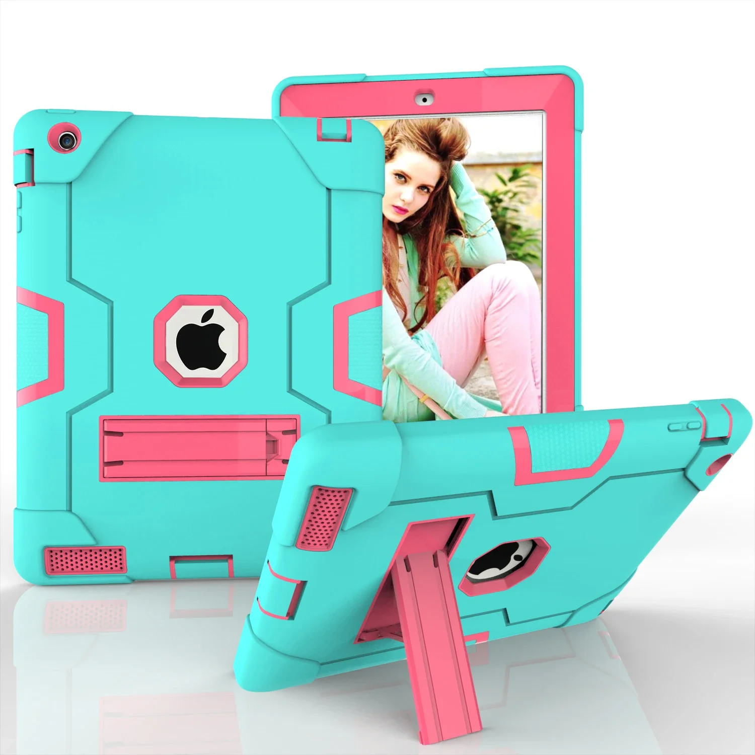 Чехол для iPad 4, модели A1458 A1459 A1460, противоударный чехол с подставкой, детский силиконовый защитный чехол для всего тела для iPad 2, 3, 4, чехол