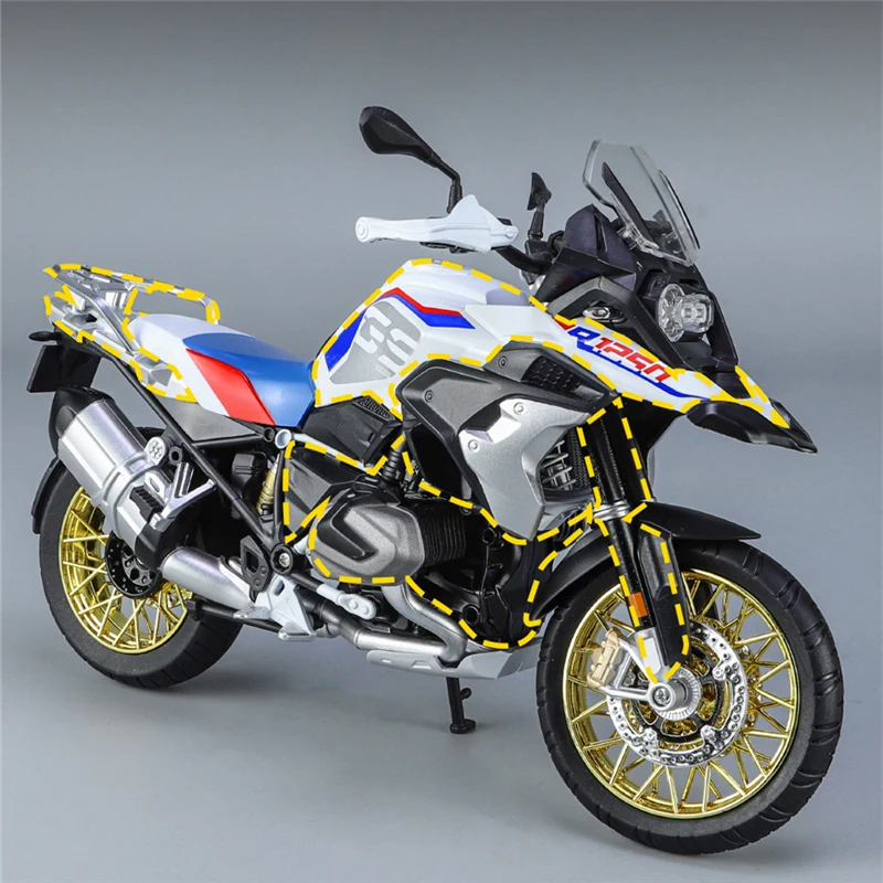 Фото Большой размер 1/9 R1250GS ADV гоночный мотоцикл из сплава Литые металлические уличные спортивные модели мотоциклов с фотомагнитами детские игрушки подарки №4