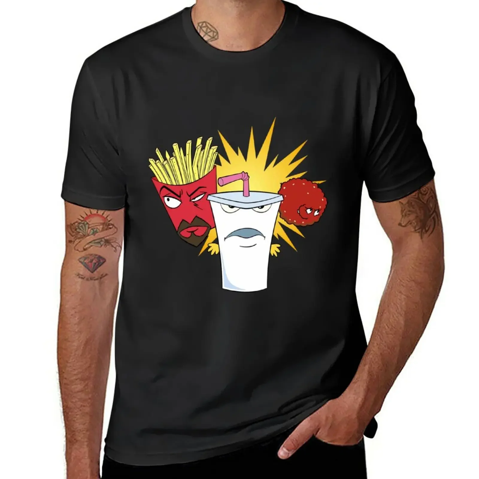 Мужская футболка с принтом голодных сил Aqua Teen
