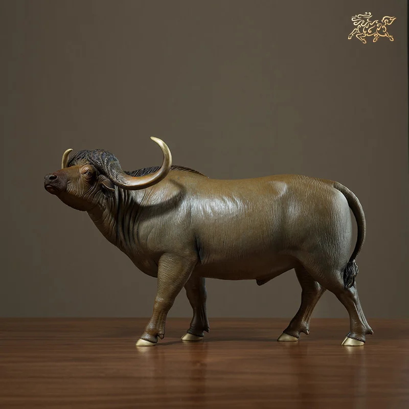 Большой TOP Master Art Collection зарубежный ПОДАРОК Домашняя компания Africa Syncerus caffer Африканский буйвол медь декоративное искусство Скульптура